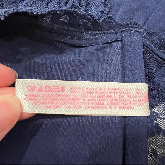 Victoria’s Secret Pink size Medium lace bandeau bralette blue - Picture 6 of 8